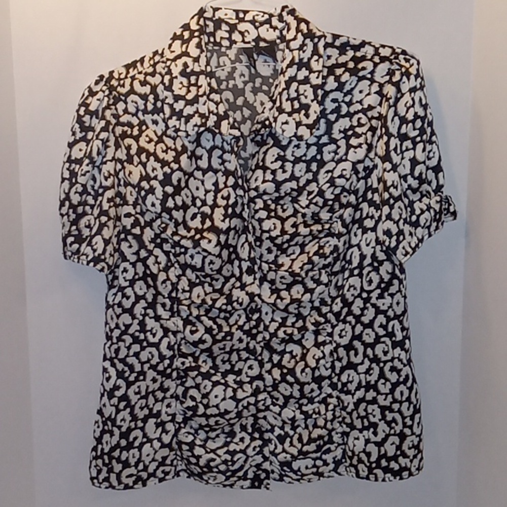 Mixit women's business short sleeve top size large